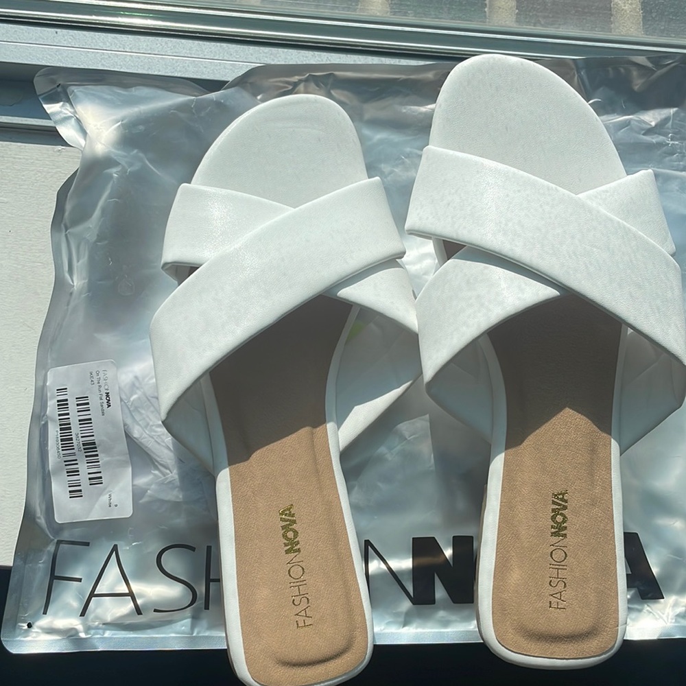 Fashion Nova White Sandals